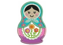 Stickmuster Matroschka Appli